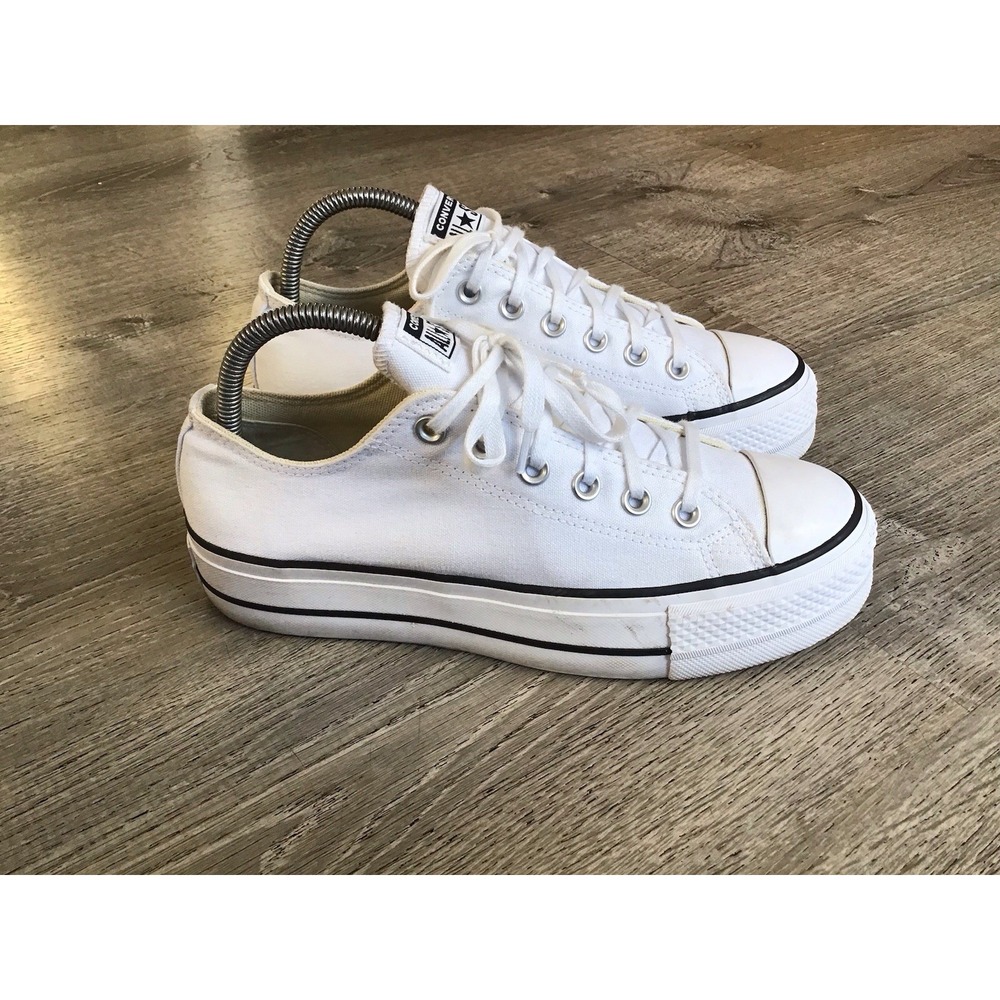 Converse Womens Size 8.5 CTAS Lift Platform 560251F White Casual Shoes Sneakers